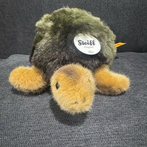 Steiff Original Plush Turtle SLO - Green and Brown